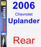 Rear Wiper Blade for 2006 Chevrolet Uplander - Vision Saver