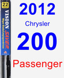 Passenger Wiper Blade for 2012 Chrysler 200 - Vision Saver