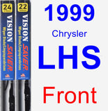 Front Wiper Blade Pack for 1999 Chrysler LHS - Vision Saver