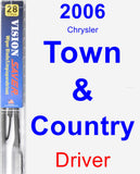 Driver Wiper Blade for 2006 Chrysler Town & Country - Vision Saver