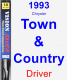 Driver Wiper Blade for 1993 Chrysler Town & Country - Vision Saver