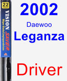 Driver Wiper Blade for 2002 Daewoo Leganza - Vision Saver