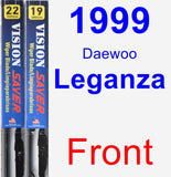 Front Wiper Blade Pack for 1999 Daewoo Leganza - Vision Saver