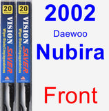 Front Wiper Blade Pack for 2002 Daewoo Nubira - Vision Saver