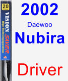 Driver Wiper Blade for 2002 Daewoo Nubira - Vision Saver