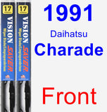 Front Wiper Blade Pack for 1991 Daihatsu Charade - Vision Saver