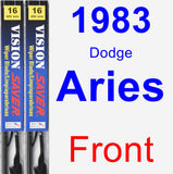 Front Wiper Blade Pack for 1983 Dodge Aries - Vision Saver