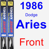 Front Wiper Blade Pack for 1986 Dodge Aries - Vision Saver