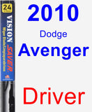 Driver Wiper Blade for 2010 Dodge Avenger - Vision Saver