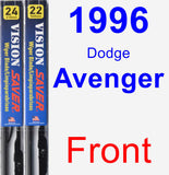 Front Wiper Blade Pack for 1996 Dodge Avenger - Vision Saver