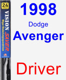 Driver Wiper Blade for 1998 Dodge Avenger - Vision Saver