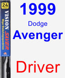 Driver Wiper Blade for 1999 Dodge Avenger - Vision Saver