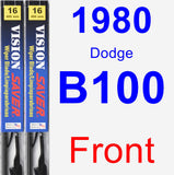 Front Wiper Blade Pack for 1980 Dodge B100 - Vision Saver