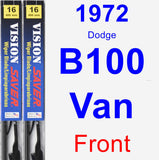 Front Wiper Blade Pack for 1972 Dodge B100 Van - Vision Saver