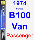 Passenger Wiper Blade for 1974 Dodge B100 Van - Vision Saver