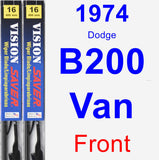 Front Wiper Blade Pack for 1974 Dodge B200 Van - Vision Saver