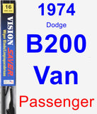 Passenger Wiper Blade for 1974 Dodge B200 Van - Vision Saver