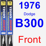 Front Wiper Blade Pack for 1976 Dodge B300 - Vision Saver