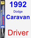 Driver Wiper Blade for 1992 Dodge Caravan - Vision Saver