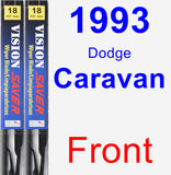 Front Wiper Blade Pack for 1993 Dodge Caravan - Vision Saver