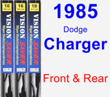 Front & Rear Wiper Blade Pack for 1985 Dodge Charger - Vision Saver