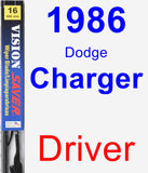 Driver Wiper Blade for 1986 Dodge Charger - Vision Saver