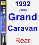 Rear Wiper Blade for 1992 Dodge Grand Caravan - Vision Saver