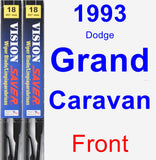 Front Wiper Blade Pack for 1993 Dodge Grand Caravan - Vision Saver