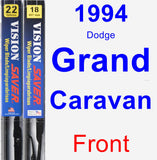 Front Wiper Blade Pack for 1994 Dodge Grand Caravan - Vision Saver