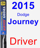 Driver Wiper Blade for 2015 Dodge Journey - Vision Saver