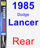 Rear Wiper Blade for 1985 Dodge Lancer - Vision Saver