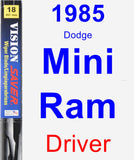 Driver Wiper Blade for 1985 Dodge Mini Ram - Vision Saver