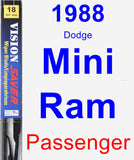 Passenger Wiper Blade for 1988 Dodge Mini Ram - Vision Saver