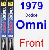 Front Wiper Blade Pack for 1979 Dodge Omni - Vision Saver