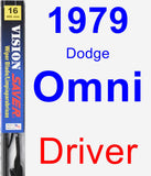 Driver Wiper Blade for 1979 Dodge Omni - Vision Saver