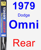 Rear Wiper Blade for 1979 Dodge Omni - Vision Saver