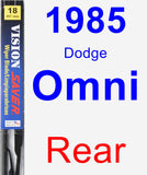 Rear Wiper Blade for 1985 Dodge Omni - Vision Saver