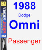 Passenger Wiper Blade for 1988 Dodge Omni - Vision Saver