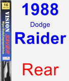 Rear Wiper Blade for 1988 Dodge Raider - Vision Saver