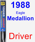 Driver Wiper Blade for 1988 Eagle Medallion - Vision Saver