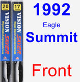 Front Wiper Blade Pack for 1992 Eagle Summit - Vision Saver