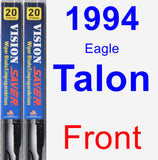 Front Wiper Blade Pack for 1994 Eagle Talon - Vision Saver