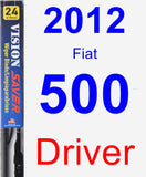 Driver Wiper Blade for 2012 Fiat 500 - Vision Saver