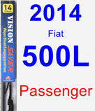 Passenger Wiper Blade for 2014 Fiat 500L - Vision Saver