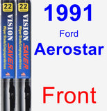 Front Wiper Blade Pack for 1991 Ford Aerostar - Vision Saver