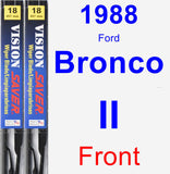 Front Wiper Blade Pack for 1988 Ford Bronco II - Vision Saver