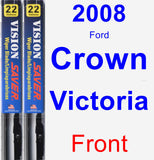 Front Wiper Blade Pack for 2008 Ford Crown Victoria - Vision Saver