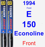 Front Wiper Blade Pack for 1994 Ford E-150 Econoline - Vision Saver