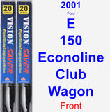 Front Wiper Blade Pack for 2001 Ford E-150 Econoline Club Wagon - Vision Saver