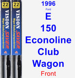 Front Wiper Blade Pack for 1996 Ford E-150 Econoline Club Wagon - Vision Saver